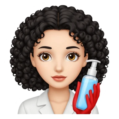 skin care Kit Rituals Brunette girl with black curly hair sticker