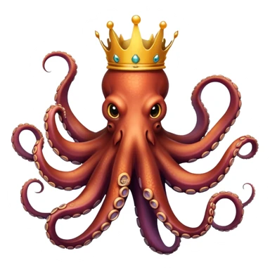 🐙👑 Octopus King – Ruler of the deep, tentacles of power. sticker
