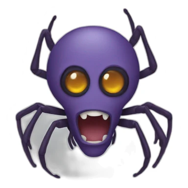 Spider with Bob Mortimers face sticker