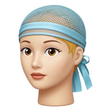 hairnet on a mannequin head sticker