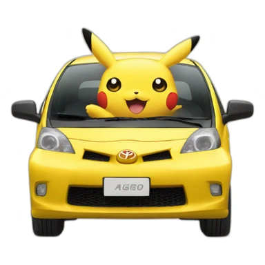 Toyota Aigo pikachu sticker