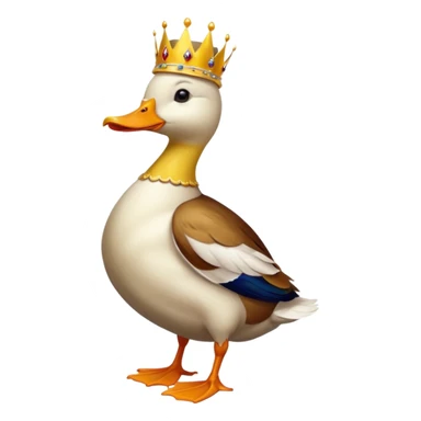 duck King, standing, with crown sticker
