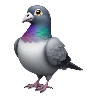 pidgeon holding a disco ball sticker