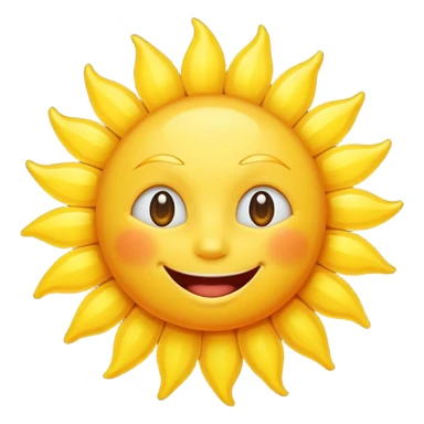 smiling sun, simple, cheerful sticker