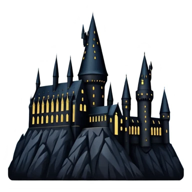 hogwarts castle on a starry night silhouette  sticker