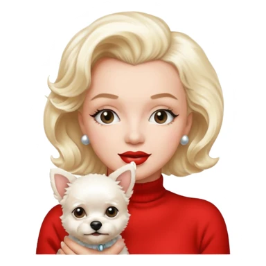 Marilyn Monroe, with dog sticker