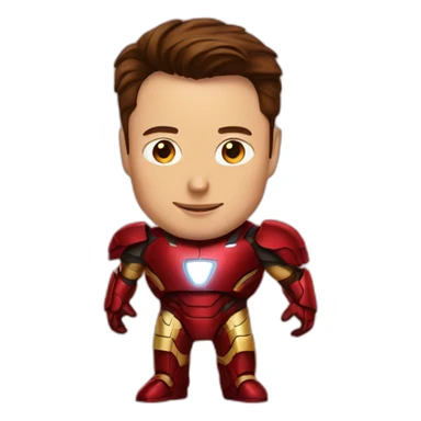 Elon musk in ironman costume sticker