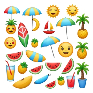Summer emojis  sticker