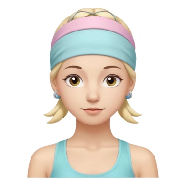 Yoga girl with pastel band sticker