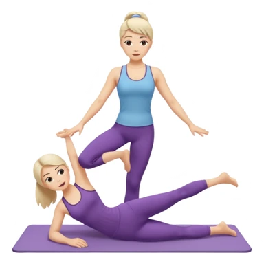 a woman doing pilates sticker