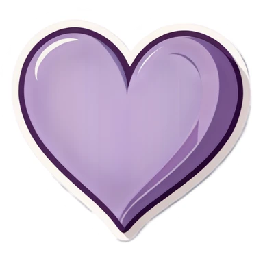 Lavender heart sticker