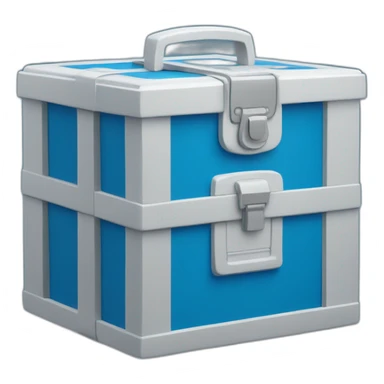 Blue box with text WIP sticker