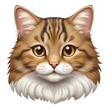 Tabby cat with white paws sticker