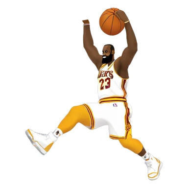 LeBron James dunking on shaq sticker