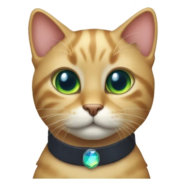 Cat wearing Dark iridescent collar  sticker