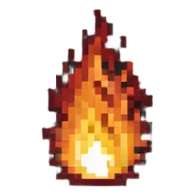 long horizontal fire flame sticker
