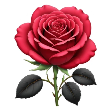 black rose, without green leaves, just flower sticker