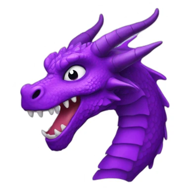 purple dragon head with letters LOL sticker