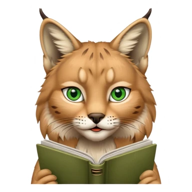 lynx looking at magazine sticker