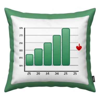 excel chart on a pillow sticker