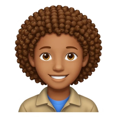 an african teen with mid taper his hair is curly sticker