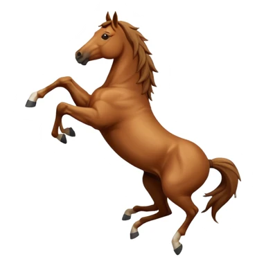 A horse jumping off a cliff sticker