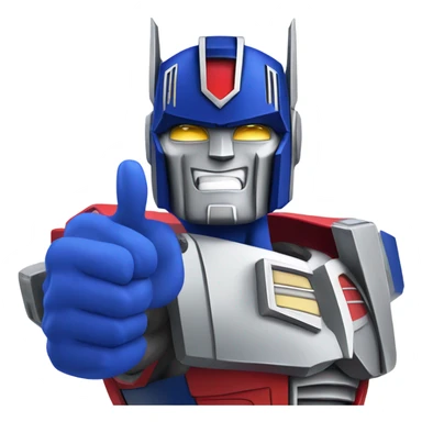 Optimus prime thumbs up sticker