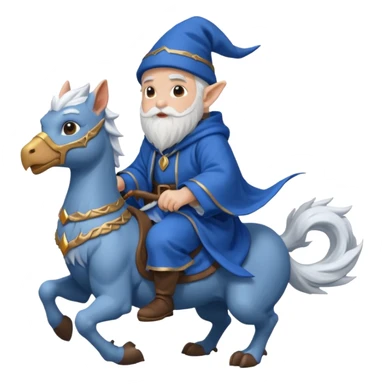 Male Gnome Mage Blizzard World of Warcraft on a griffen sticker