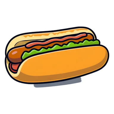 Hot dog with cilantro sticker