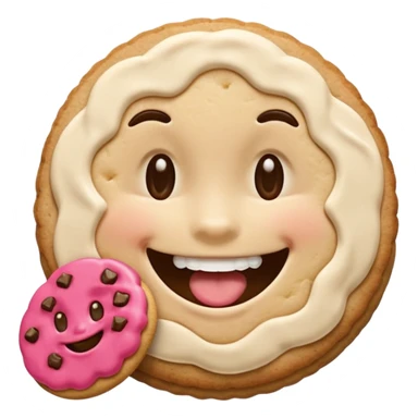 Militar mordiendo galleta expresión feliz sticker