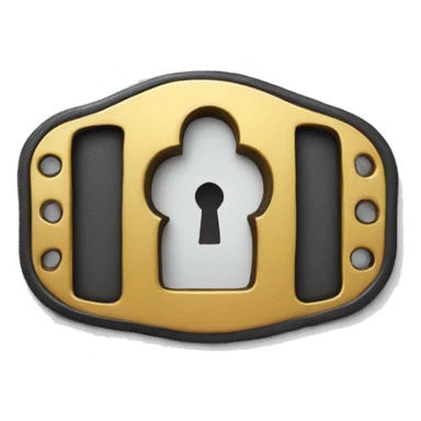 Keyhole belt buckle sticker