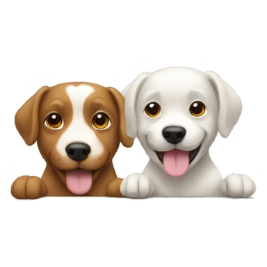 Two dogs playing wee sticker