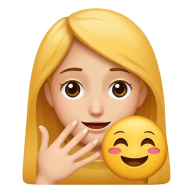 Quiero una persona sosteniendo una carita feliz y que la cara este triste sticker