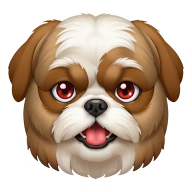 Shih Tzu dog drunk and tired sticker