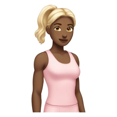 light pink gym clothes  sticker