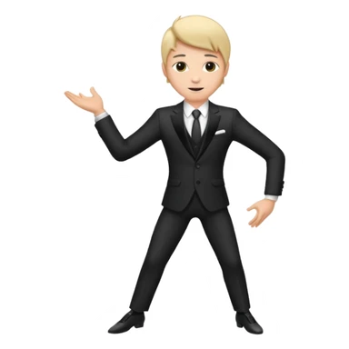 male dancer with suit clothes sticker