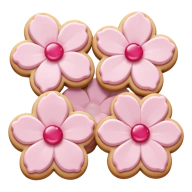 Cherry blossom shaped cookies sticker