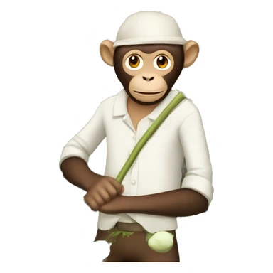 monkey farming for cotton sticker