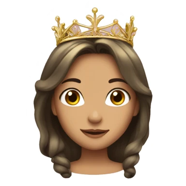 dainty gold tiara princess sticker