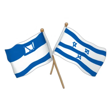 flag of israel and flag of England, waving together sticker