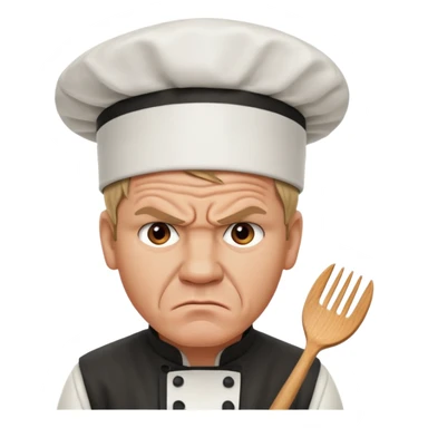 Gordon Ramsay angry with chef hat sticker