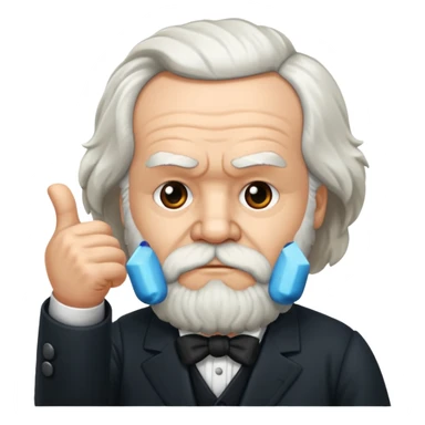 karl marx giving a thumbs down sticker