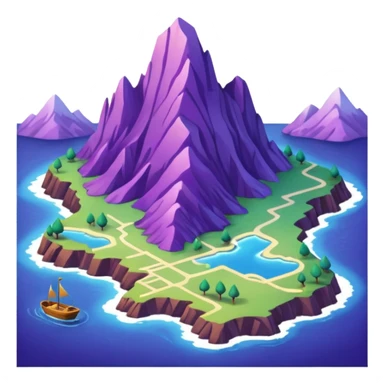 purple land map sticker