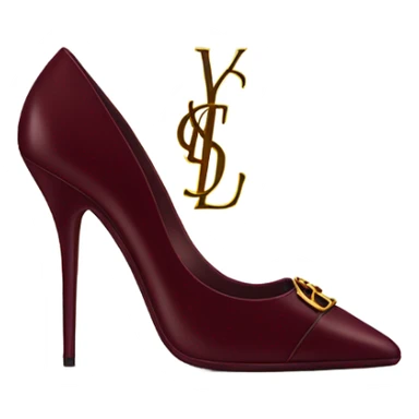 Maroon ysl heels stiletto kitten shoes sticker
