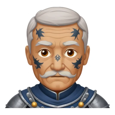 elderly tattooed knight sticker