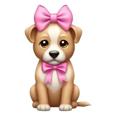Animals pink bow sticker