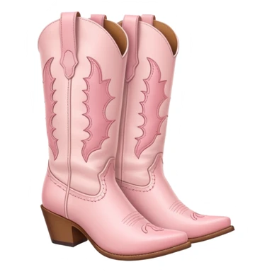 Pastel pink cowgirl boots  sticker