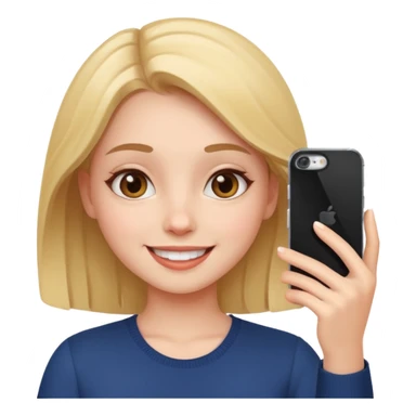Girl taking selfie sticker