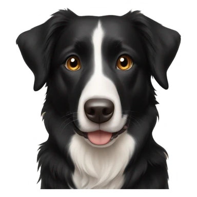 Black border collie lab brown eyes sticker