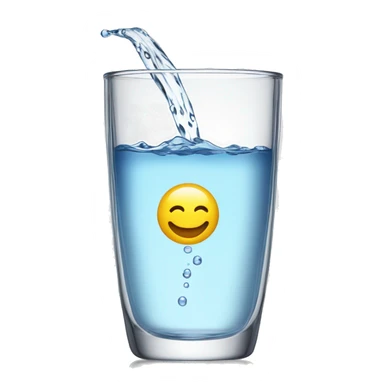 Cup of water poured into a beautiful clear glass  sticker